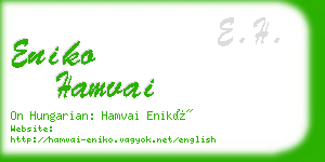 eniko hamvai business card